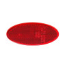 Odblask czerwony owalny przyklejany, czerwony 101.6 x 45 mm