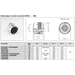 Wtyczka 28 Pin typ żeński Burndy BUUTG62028SN