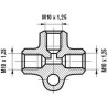 Trójnik (M10x1,25/M10x1,25)