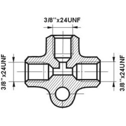 Trójnik ( 3/8x24UNF)
