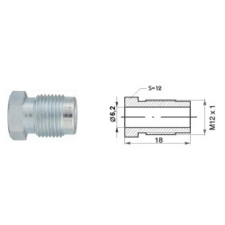 Złącze GZ Złączka przewodu hamulcowego (średnica gwintu: 6mm dł.: 18mm, M12x1) [QUICK BRAKE] 