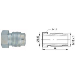 Złącze GZ M12x1 SW12 kielich 6,5mm  (10 szt.)