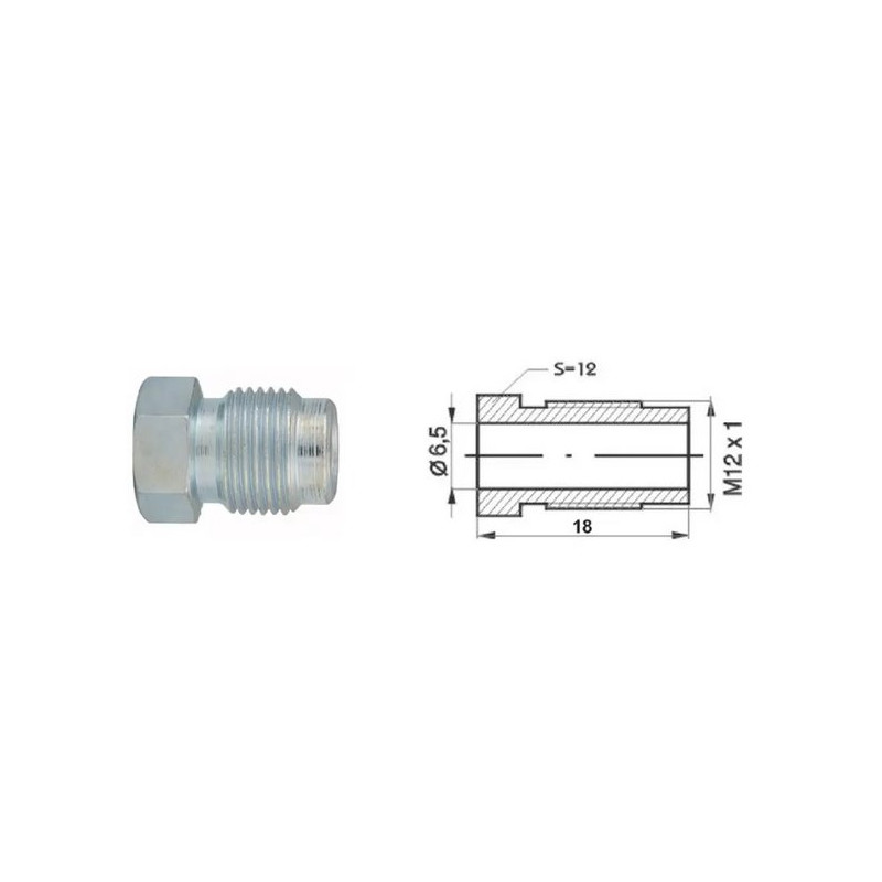 Złącze GZ M12x1 SW12 kielich 6,5mm  (10 szt.)