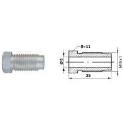 Złącze GZ fi5 M10x1,0 SW11, L-25mm