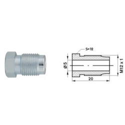 Złącze GZ przewodu hamulcowego (10 szt.) (dł.: 21mm, M12x1)