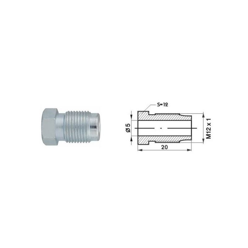 Złącze GZ przewodu hamulcowego (10 szt.) (dł.: 21mm, M12x1)