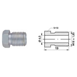Złącze GZ przewodu hamulcowego (10 szt.) (dł.: 19mm, M12x1,25)