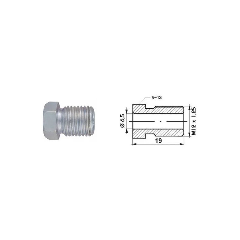Złącze GZ przewodu hamulcowego (10 szt.) (dł.: 19mm, M12x1,25)
