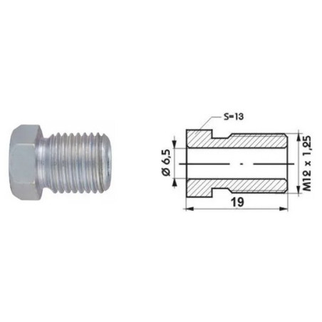 Złącze GZ przewodu hamulcowego (10 szt.) (dł.: 19mm, M12x1,25)