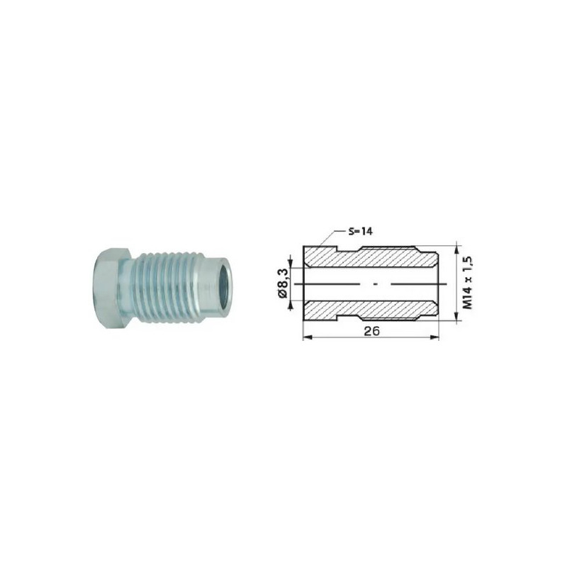 Złącze GZ (średnica gwintu: 8,3mm dł.: 26mm, M14x1,5)