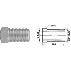 Złącze GZ przewodu hamulcowego (10 szt.) (dł.: 20,5mm 3/8x24UNF)