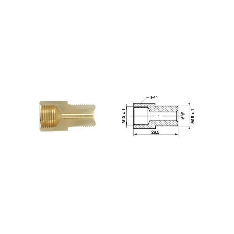 REDUKCJE (dł.: 29,5mm, M12x1/M12x1)