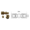 Łącznik kompletny do rurki 4,55mm dł.: 32,8mm