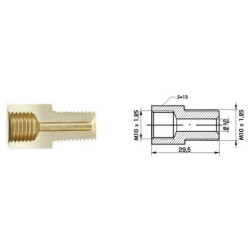 Redukcja M10x1,25/M10x1,25 złącza hamulcowego dł.: 29,5mm,