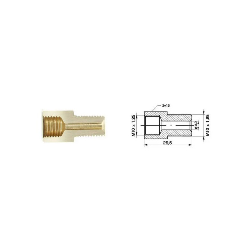 Redukcja M10x1,25/M10x1,25 złącza hamulcowego dł.: 29,5mm,