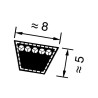 Pasek klinowy 8x445mm Ld Optibelt VB8425