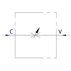 Zawór dławiący VRFB90°, G1/2"