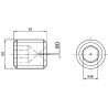 Śruba dławiąca SSM M6 ø 1.2 mm stalowa