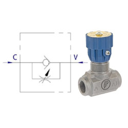 Zawór dławiąco-zwrotny FPU M06-0.5-3/8"