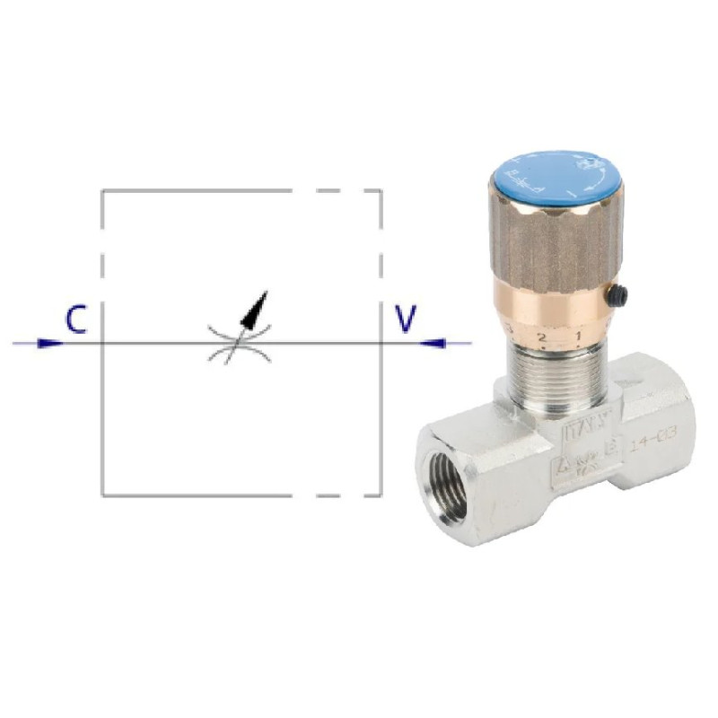 Zawór dławiący FT 1/4"