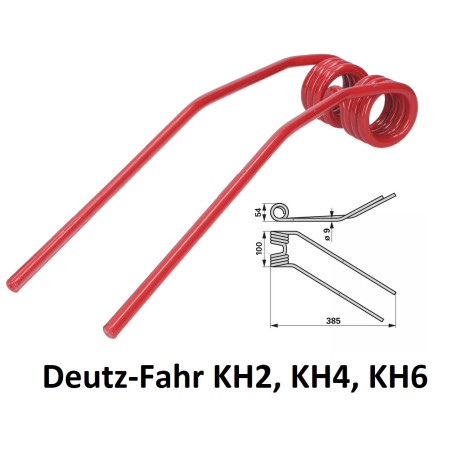 Palec zgrabiarki 370/105/35 fi9,0 mm, pasuje do Deutz-Fahr