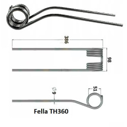 Fella 150296 Palec przetrząsacza org. Fella