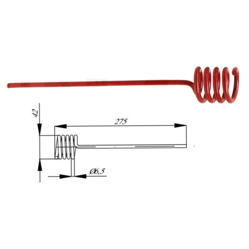 Palec zgrabiarki 275/00/29 fi6,5 mm, pasuje do Deutz-Fahr (SH11501)