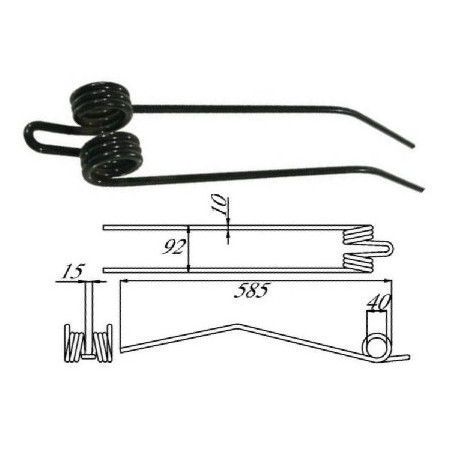 Palec zgrabiarki 585/92/40 ff10 mm, pasuje do Deutz-Fahr (1660370086)