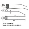 Palec, ząb zgrabiarki 630/93/40 fi9,0 mm, oryginał Deutz-Fahr VF1650433386 Deutz Fahr 9650433386007