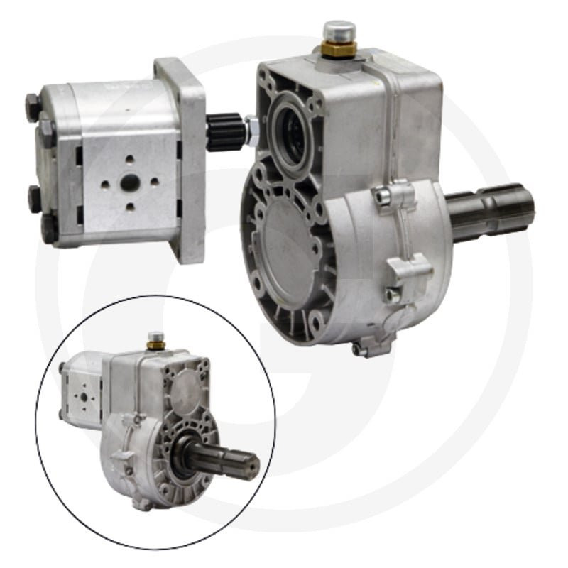 Multiplikator 1:3,8 z pompą 28l/min wałek 1i3/8" Z6