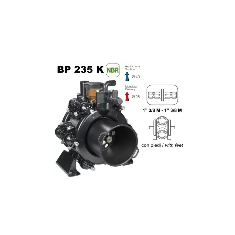 Pompa przeponowa BP 235K Comet 222l/min, 2x1i3/8" Z6 - 61050036000