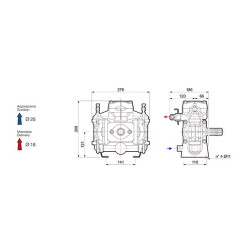 Pompa przeponowa BP 40K Comet 43,3l/min, 1i3/8" Z6 6088100100