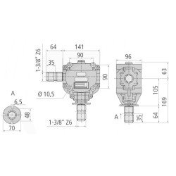 Przekładnia L 1:1 1i3/8"Z6/1i3/8"Z6 B&P Bondioli&Pavesi