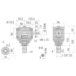 Przekładnia L 1:1 1i3/8"Z6/fi25mm B&P Bondioli&Pavesi