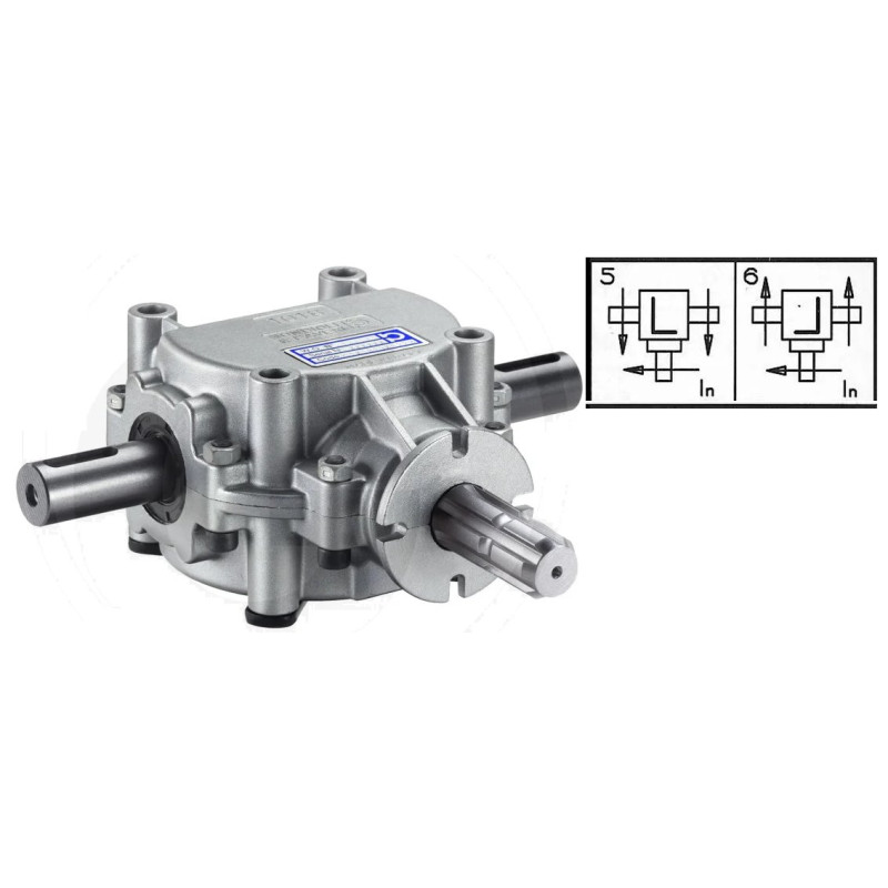 Przekładnia T 1:1 1i3/8Z6/fi25mm/f25mm B&P Bondioli&Pavesi