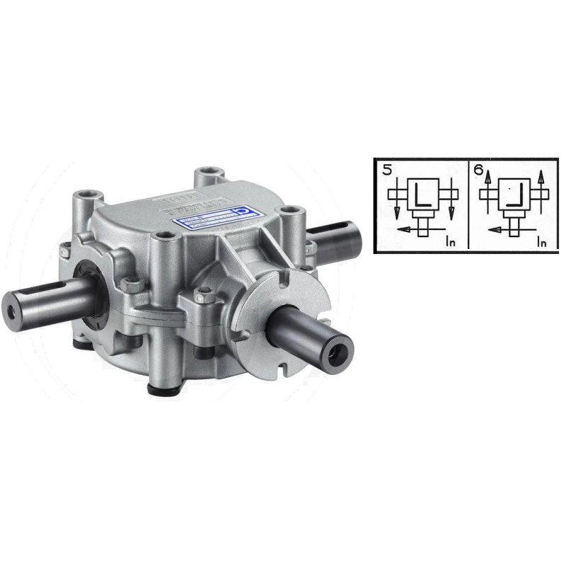Przekładnia T 1:1 fi25mm/fi25mm/fi25mm B&P Bondioli&Pavesi