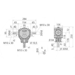 Przekładnia T 1,9:1 fi30mm/fi30mm/fi30mm B&P Bondioli&Pavesi