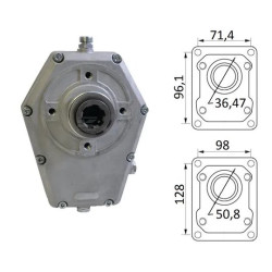 Multiplikator 1:3,5 do pomp grupy 3 szybkozłącze 1i3/8" Z6