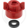 Bajonettmutter SW 8 Rot inkl.Dichtung