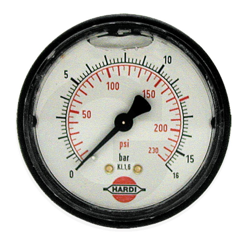Hardi 283754 Manometr 0-16bar 1/4" tył, glicerynowy fi65mm