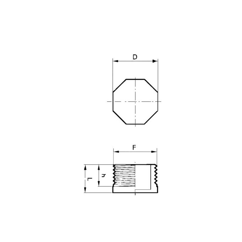 Zaślepka gwintowana gwint zew. Arag, 1 1/4"