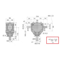 Przekładnia T 1:1 fi25mm/fi25mm/fi25mm GR
