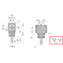 Przekładnia T 1,46:1 1i3/8"Z6/SKT36mm GR