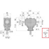 Przekładnia T 3,3:1 fi25mm/fi25mm/fi25mm GR