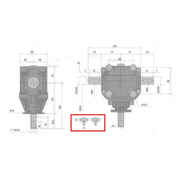 Przekładnia T 1:1 1i3/8"Z6/fi25mm/fi25mm GR