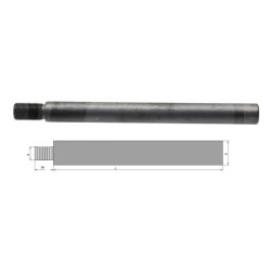 Sworzeń gwintowany 25x250 M22x1,5
