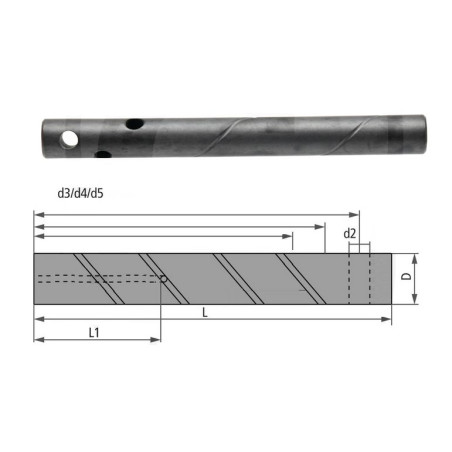 Sworzeń 30x295 ze smarowanim C45