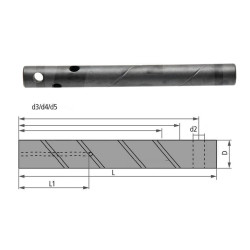 Sworzeń 35x235 ze smarowanim C45