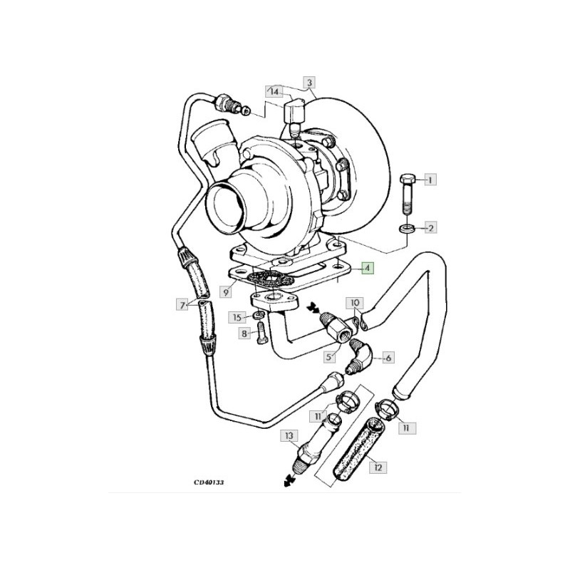 R86213 John Deere Uszczelka turbosprężarki JD