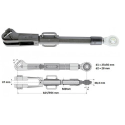 Uchwyt do końcówki przył. MF 3792628M92 Massey-Ferguson 2000-3792628M92